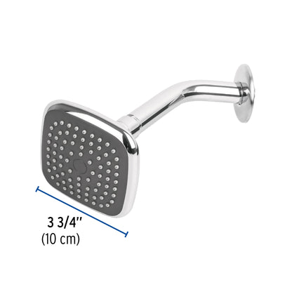Regadera Cuadrada 3-3/4" Acero Inoxidable FOSET BASIC - Brazo Ajustable