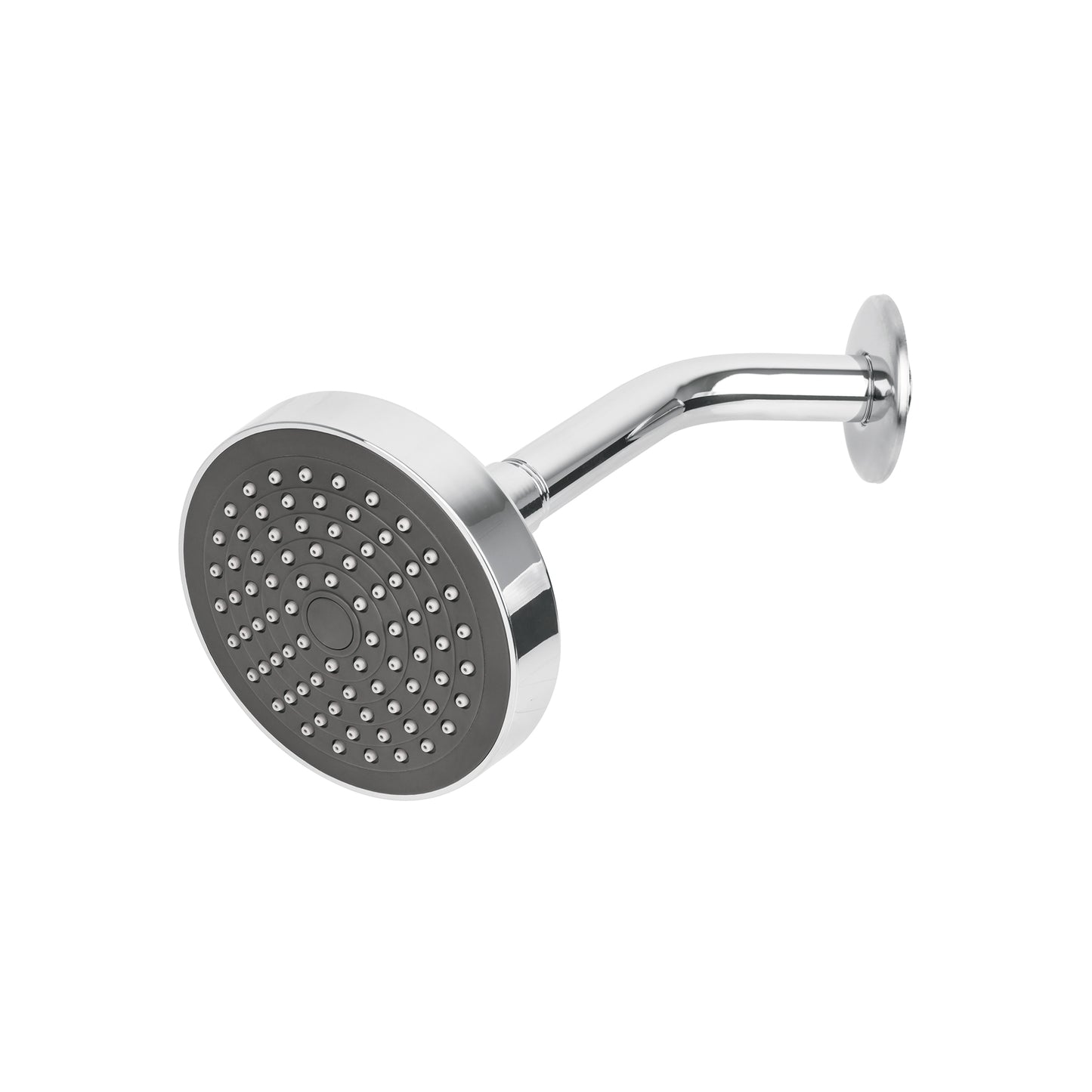 Regadera Redonda 4-1/4 Pulgadas Brazo y Chapetón de Acero Inoxidable BASIC FOSET