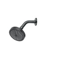 Regadera de ducha redonda 4-1/4" FOSET BASIC con brazo y chapetón en acabado negro. Ideal para baño moderno. Calidad y diseño