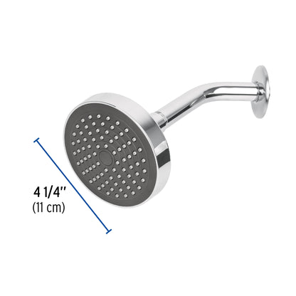 Regadera Redonda 4-1/4 Pulgadas Brazo y Chapetón de Acero Inoxidable BASIC FOSET