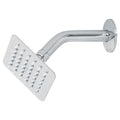 Regadera Cuadrada 4" Acero Inoxidable con Brazo Ajustable Cromado TÚBIG FOSET