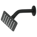 Regadera Cuadrada 4" Acero Inoxidable con Brazo Negro TÚBIG FOSET | Baño Moderno