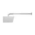 Regadera Cuadrada 8" Acero Inoxidable con Brazo Cromo TÚBIG
