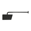 Regadera Cuadrada 8 Pulgadas Acero Inoxidable con Brazo Negro TÚBIG FOSET - Regadera de Ducha