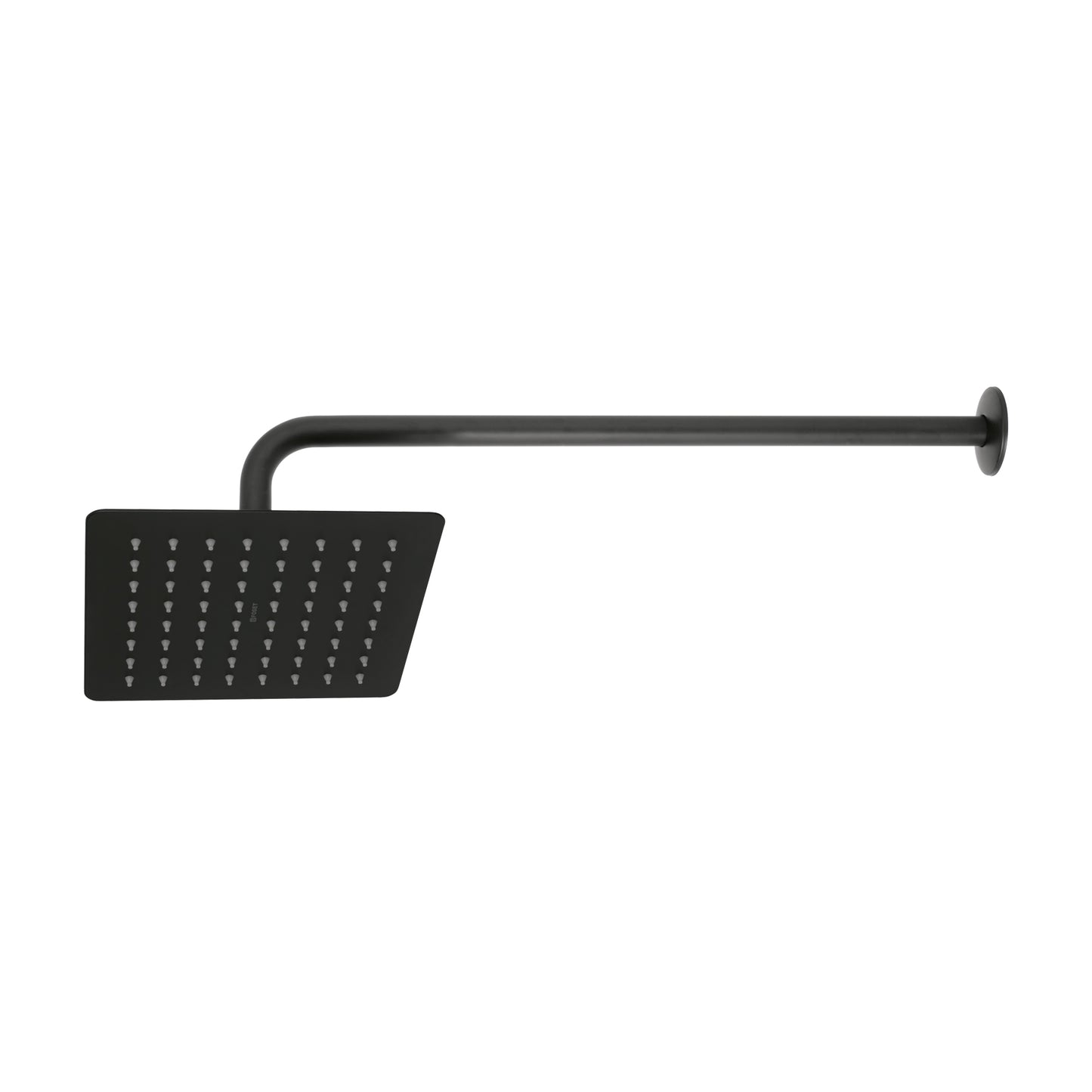 Regadera Cuadrada 8 Pulgadas Acero Inoxidable con Brazo Negro TÚBIG FOSET - Regadera de Ducha