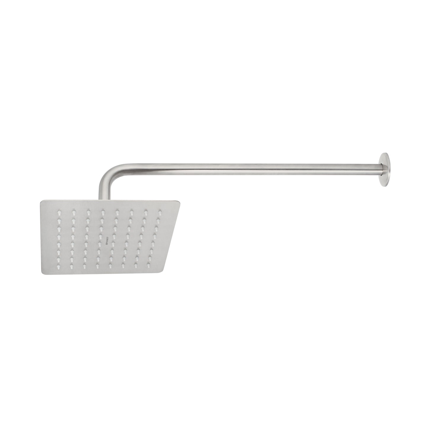 Regadera de Ducha Cuadrada 8 Pulgadas Acero Inoxidable con Brazo TÚBIG Satín