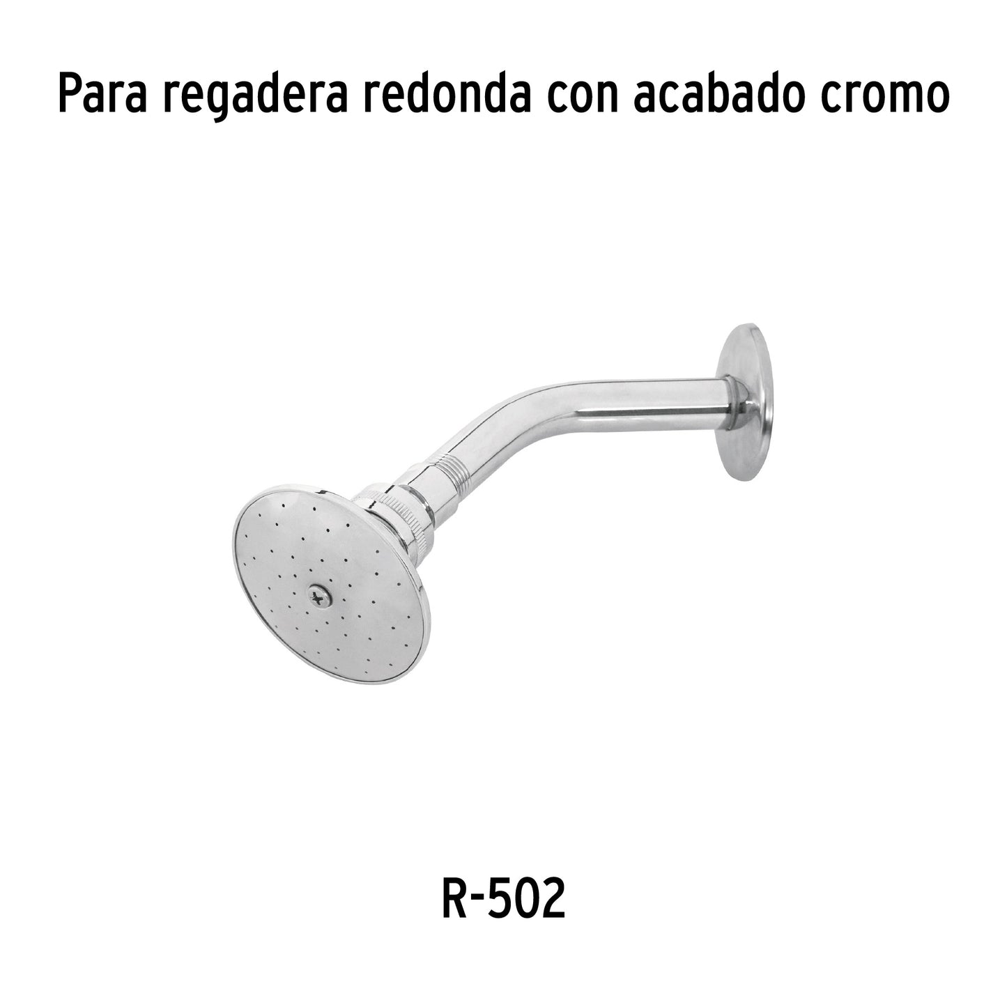 Regadera Redonda 3 Pulgadas Metálica Cromada AQUA FOSET - Sin Brazo