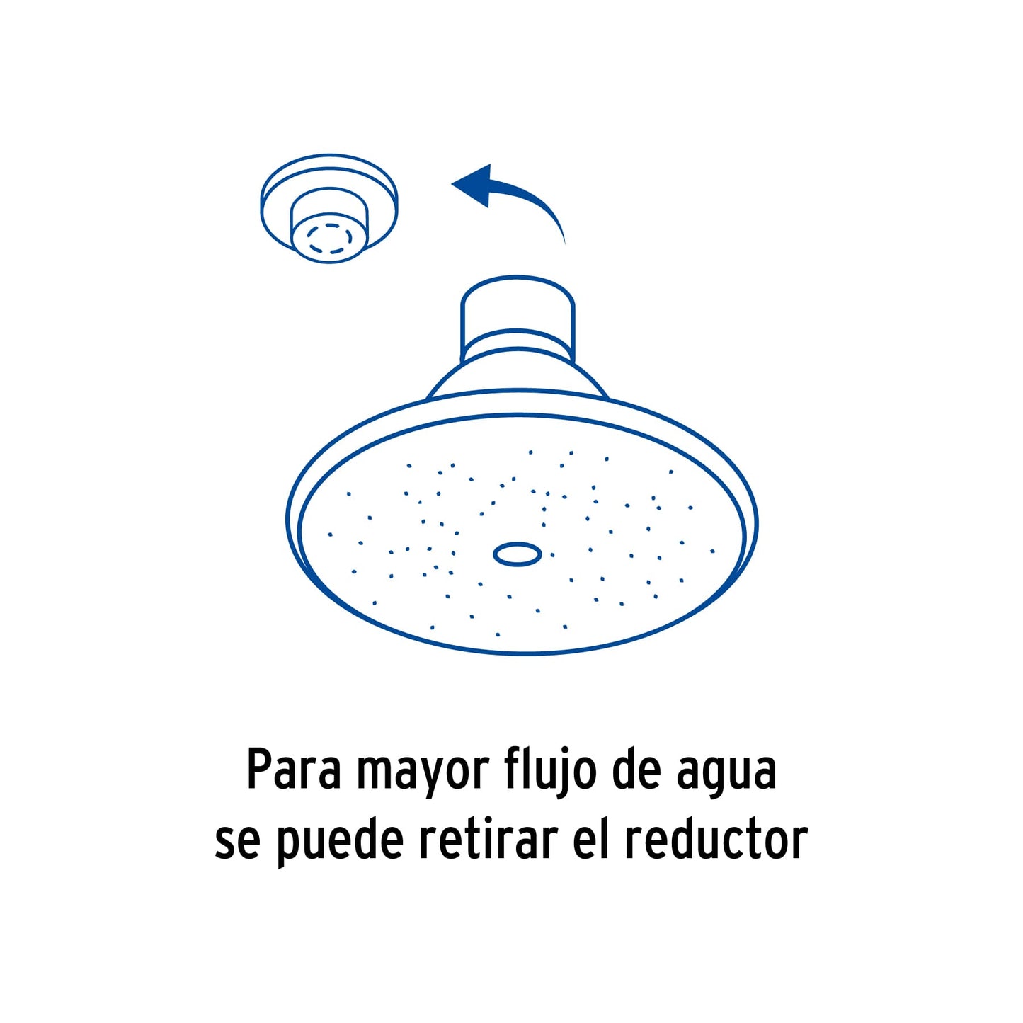 Regadera Redonda 3 Pulgadas Metálica Cromada AQUA FOSET - Sin Brazo