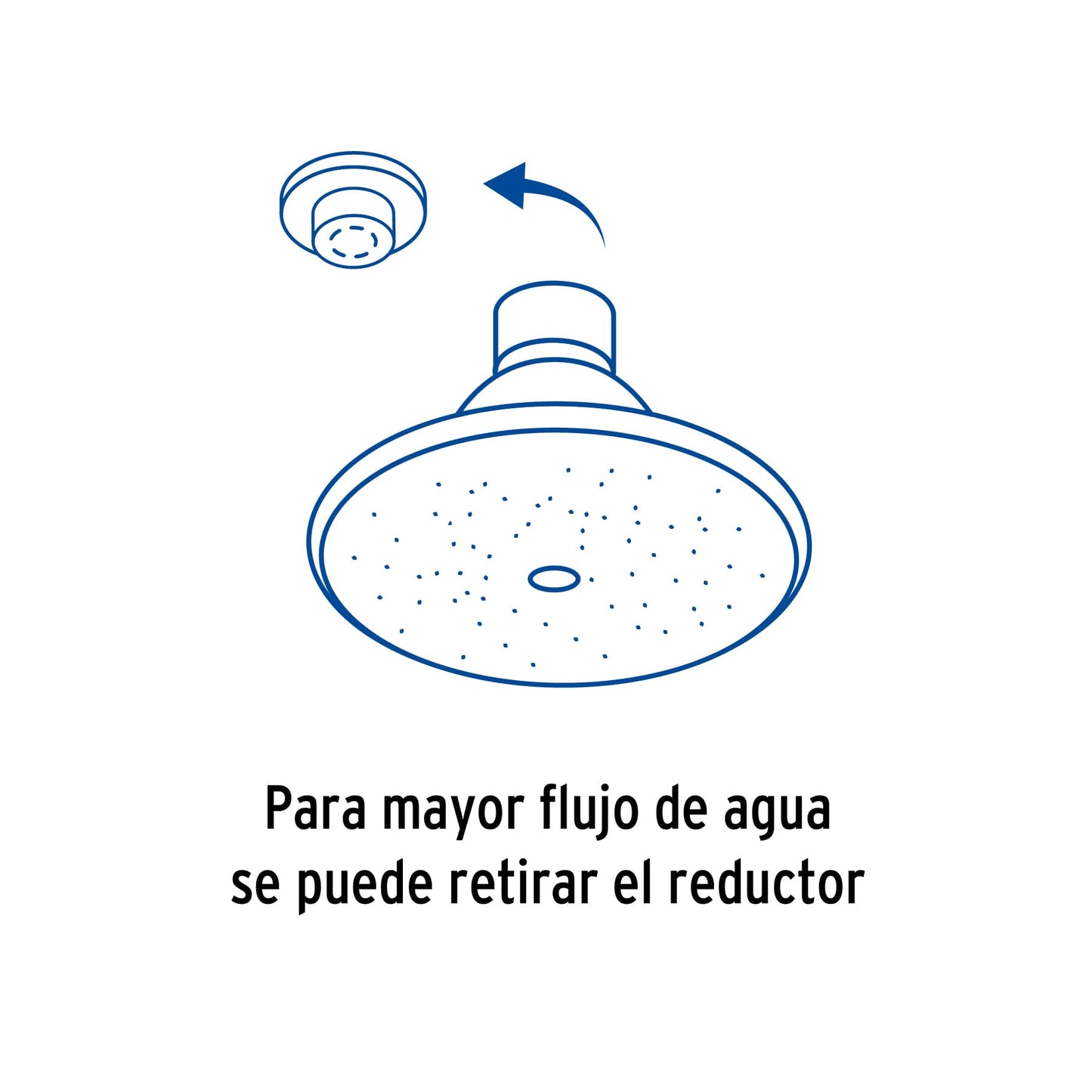 Regadera Metálica Cromada 3" con Brazo Ajustable AQUA | FOSET®