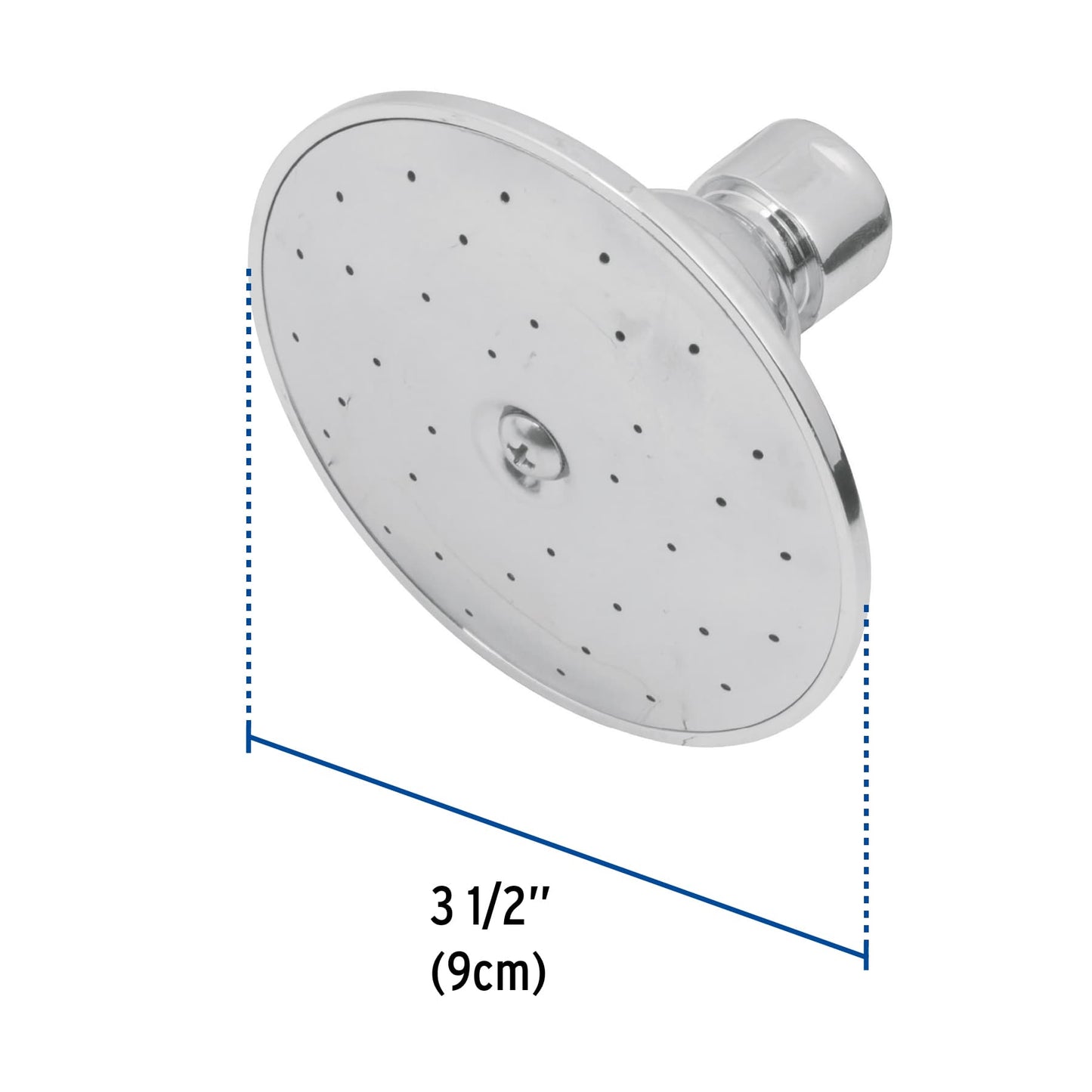 Regadera de Baño 3-1/2" Cromada AQUA FOSET - Metálica Sin Brazo