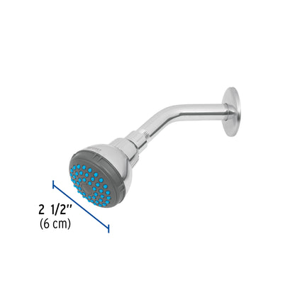 Regadera de Acero 2-1/2" con Brazo Ajustable FOSET BASIC | Chapetón Cromado