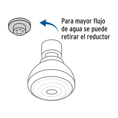 Regadera de Baño FOSET BASIC 3 Pulgadas Acero Inoxidable con Brazo Ajustable