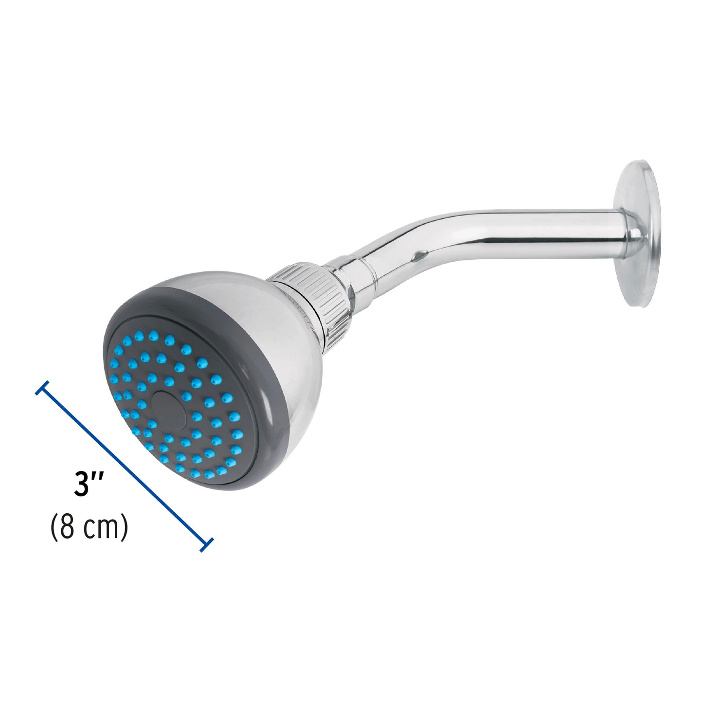 Regadera de Baño FOSET BASIC 3 Pulgadas Acero Inoxidable con Brazo Ajustable