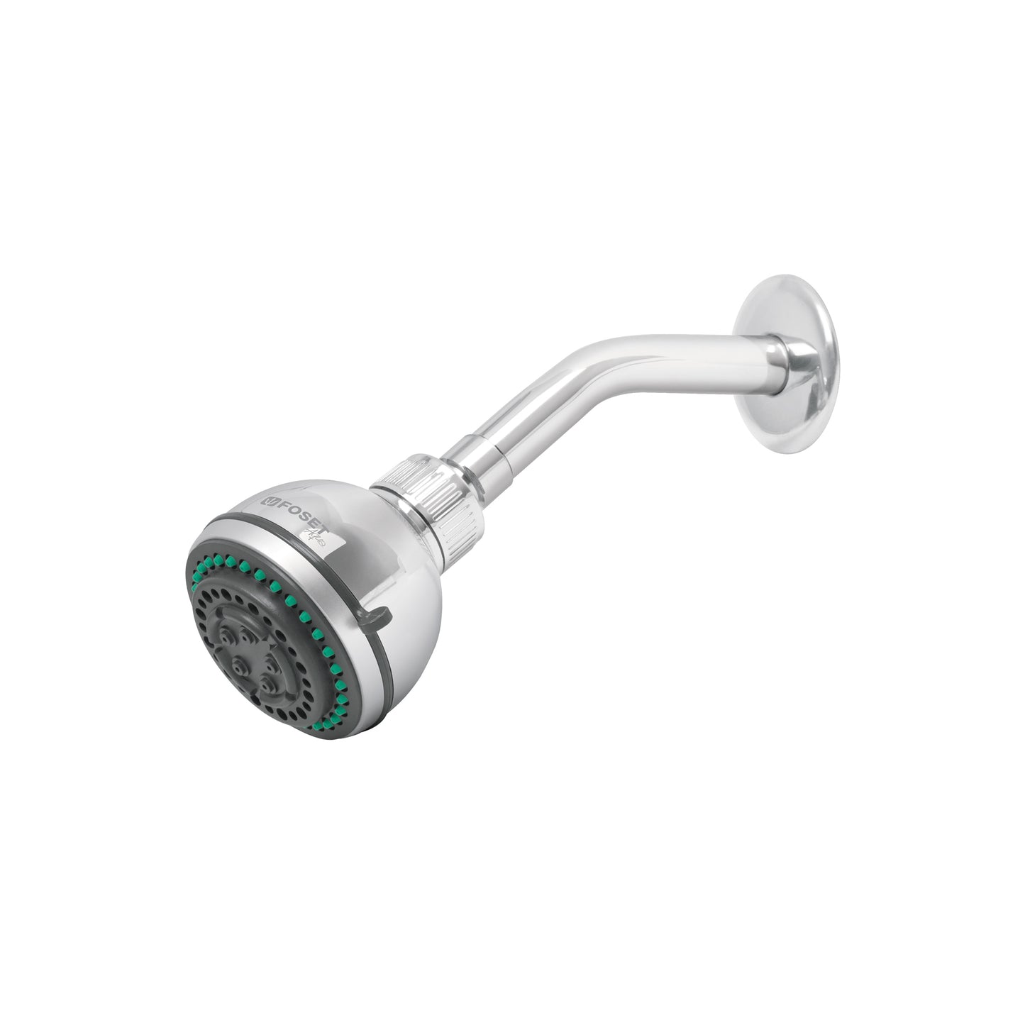 Regadera para Baño 5 Funciones con Brazo y Chapetón 3-1/4" FOSET AQUA