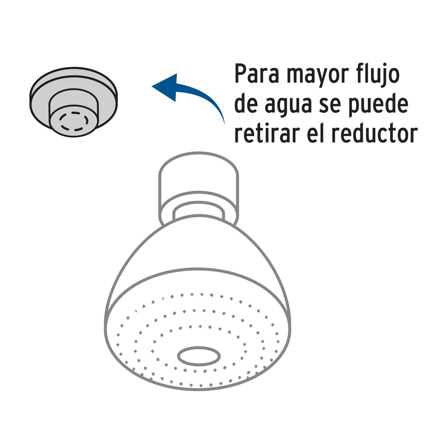 Regadera para Baño 5 Funciones con Brazo y Chapetón 3-1/4" FOSET AQUA