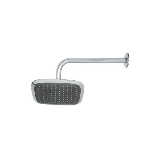 Regadera cuadrada 8", ABS, con brazo y chapetón, cromo, AERO