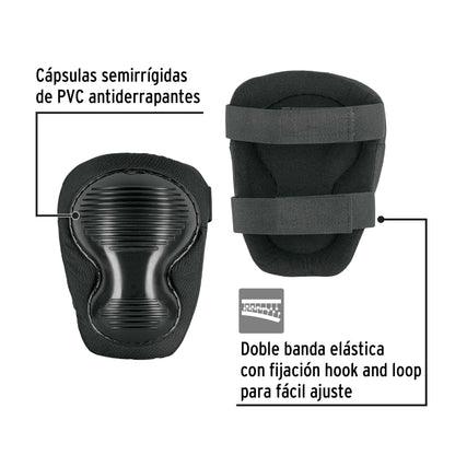 Rodilleras Anti-Derrapantes Doble Cápsula EVA Pretul ROD-200 - Protección Profesional para Instalación de Pisos y Alfombras