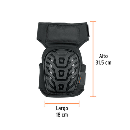 Rodilleras Profesionales Truper ROD-500 con Gel y EVA Antideslizantes - Protección Total contra Clavos, Piedras y Vidrios para Trabajo Pesado - Diseño Ergonómico con Correa de Muslo y Forro Transpirable