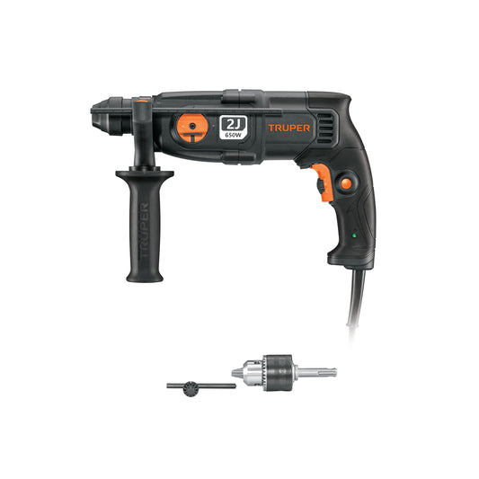 Rotomartillo SDS Plus TRUPER ROEL-20N 650W 2 Joules - Solución Profesional para Demolición y Perforación en Concreto