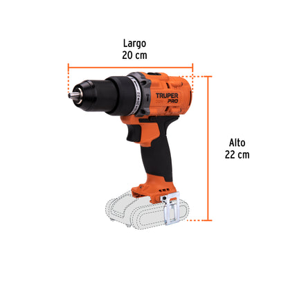 Rotomartillo/destornillador 1/2", 20V, sin accesorios, PRO