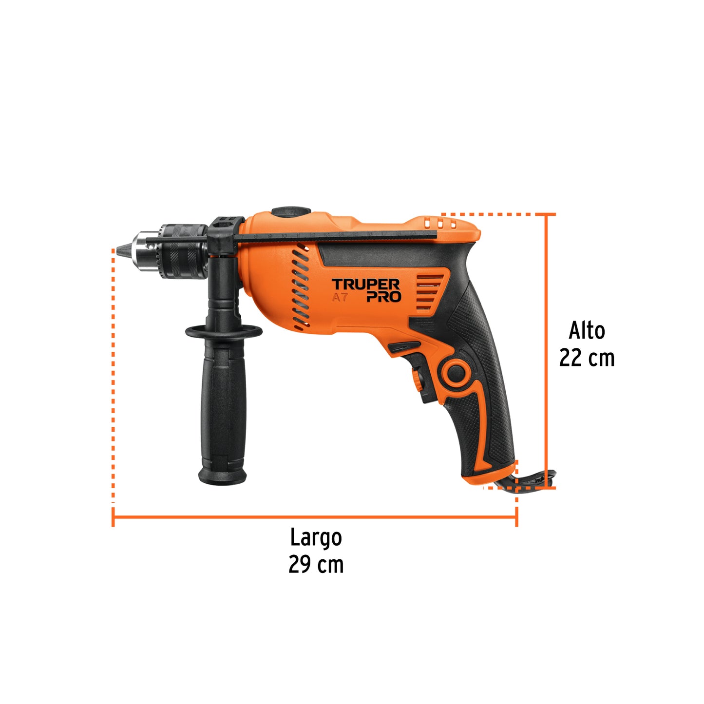 Rotomartillo TRUPER PRO 1/2" 650W - Taladro Percutor Profesional con Velocidad Variable