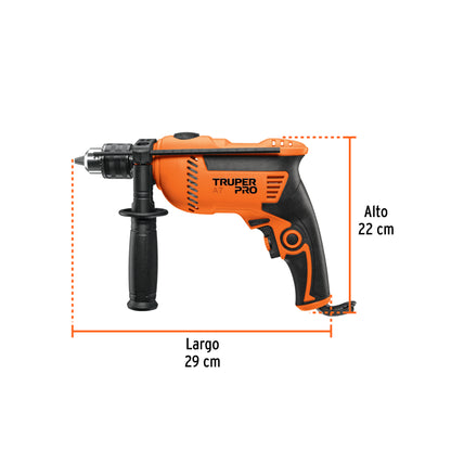 Rotomartillo TRUPER PRO 1/2" 650W - Taladro Percutor Profesional con Velocidad Variable