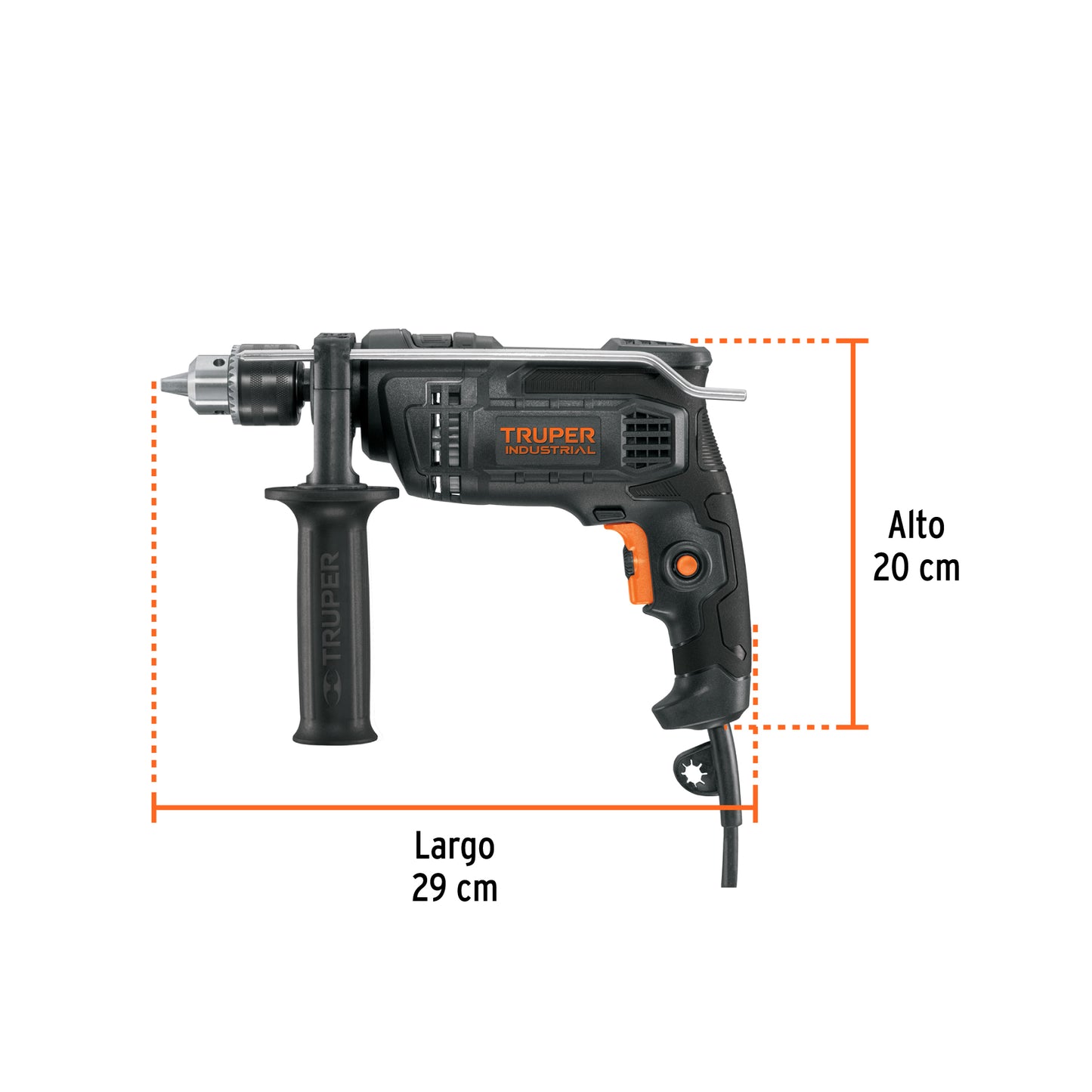 Rotomartillo TRUPER INDUSTRIAL 1/2" 700W - Taladro Percutor Profesional con Velocidad Variable