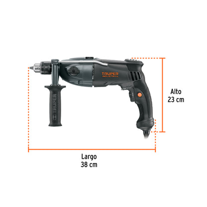 Rotomartillo TRUPER INDUSTRIAL 1/2" 1200W - Taladro Percutor Profesional con Doble Velocidad y Control de Profundidad