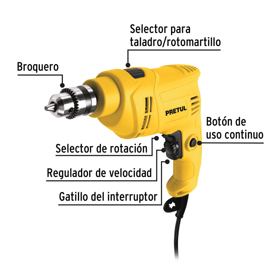 Rotomartillo 3/8" 550 W, Pretul