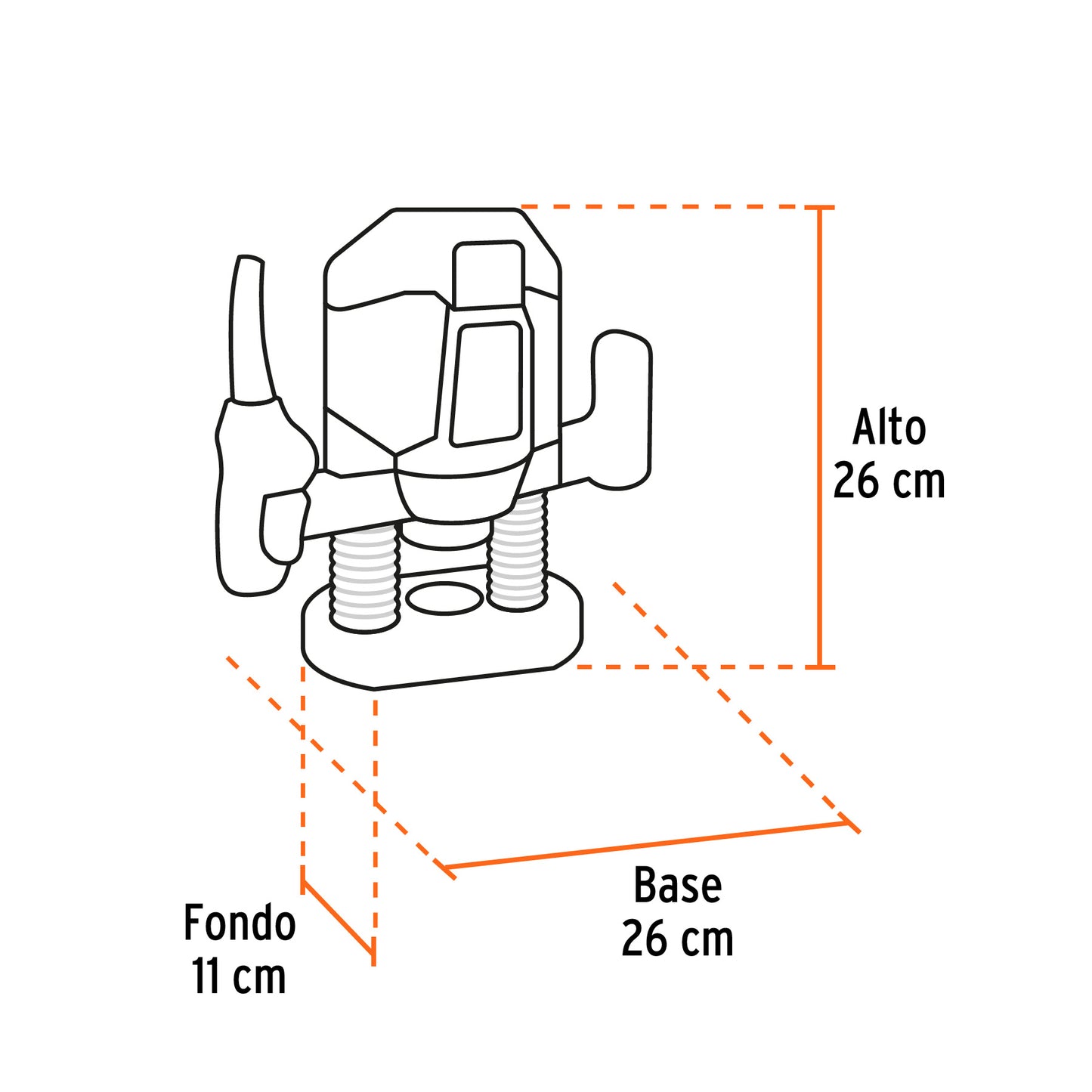 Router Rebajadora TRUPER PRO 1200W 1-3/4 HP - Herramienta Profesional para Carpintería y Trabajos en Madera con Control de Profundidad Variable