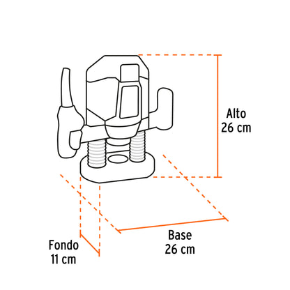 Router Rebajadora TRUPER PRO 1200W 1-3/4 HP - Herramienta Profesional para Carpintería y Trabajos en Madera con Control de Profundidad Variable
