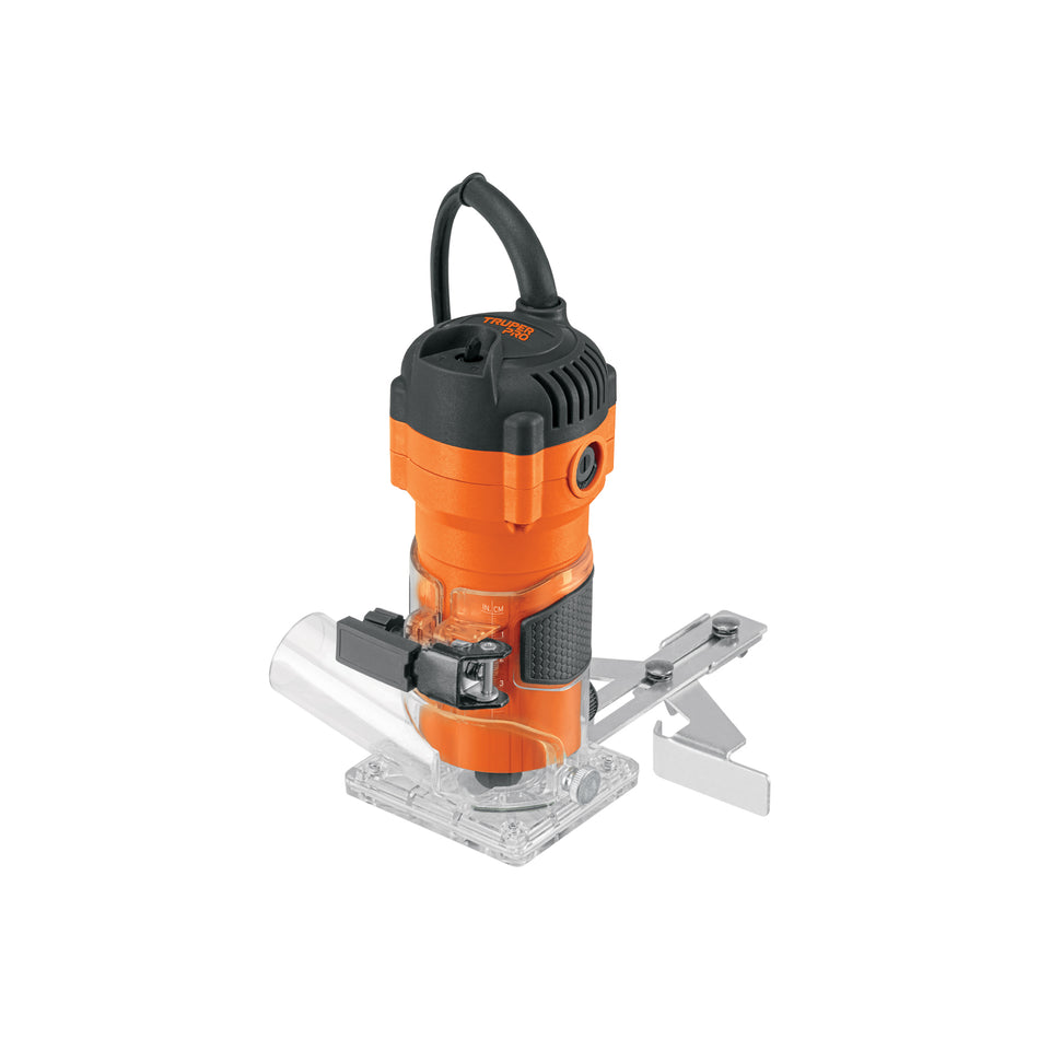 Router Compacto Profesional TRUPER 600W 3/4 HP - Corte Preciso en Madera con Control de Profundidad - ROU-MA