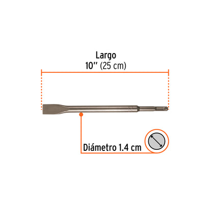 Cincel plano delgado SDS Plus 3/4" x 10", Truper