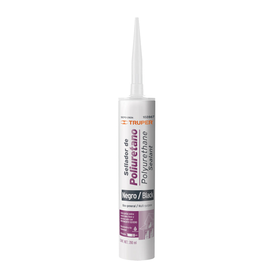 Silicon, Sellador de poliuretano impermeble de lluvias Laminas de 280 ml, blanco, Truper