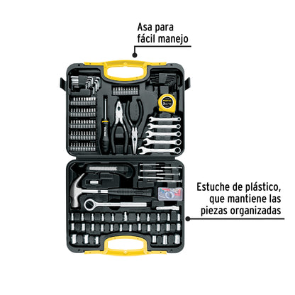 Juego de 133 Herramientas Pretul SET-133 con Estuche Organizador - Solución Completa para Reparación y Mantenimiento Profesional