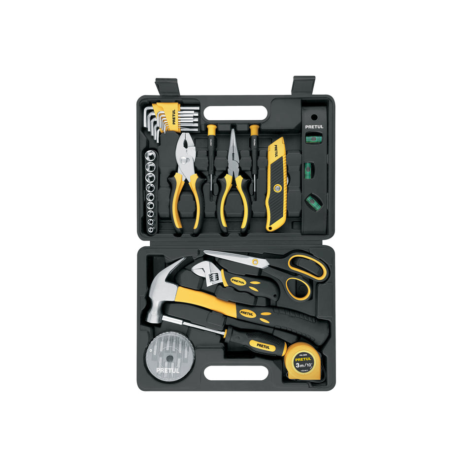 Juego de 42 Herramientas Comfort Grip Pretul SET-42 - Kit Completo Organizado para Reparación y Mantenimiento Profesional