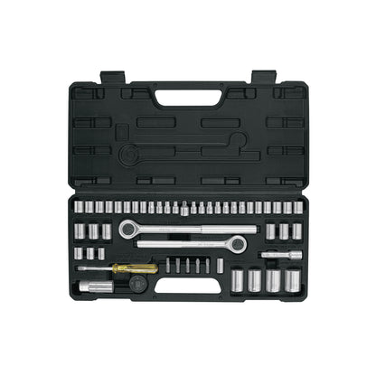 Juego 51 Herramientas Mecánico Pretul SET-51 - Dados 1/4 3/8 1/2 Pulgada con Estuche Organizado para Reparación Automotriz Profesional