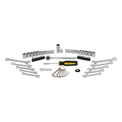 Juego de Herramientas Mecánico Pretul SET-73 - 70 Piezas 1/4 y 3/8 con Estuche Organizador para Reparación Automotriz Profesional