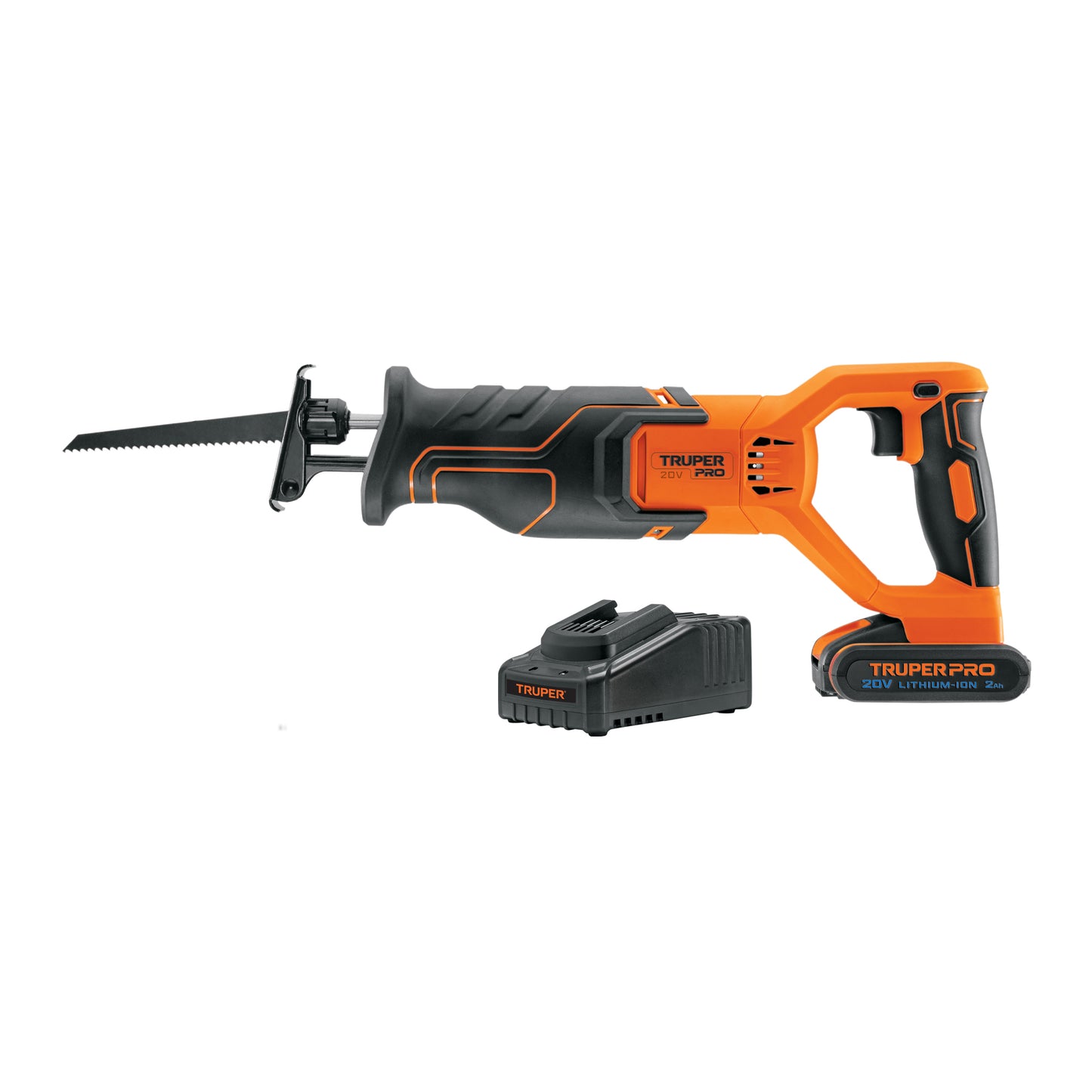 Sierra Sable 20V TRUPER PRO - Batería 2Ah - Cambio Rápido - Velocidad Variable SISI-20A