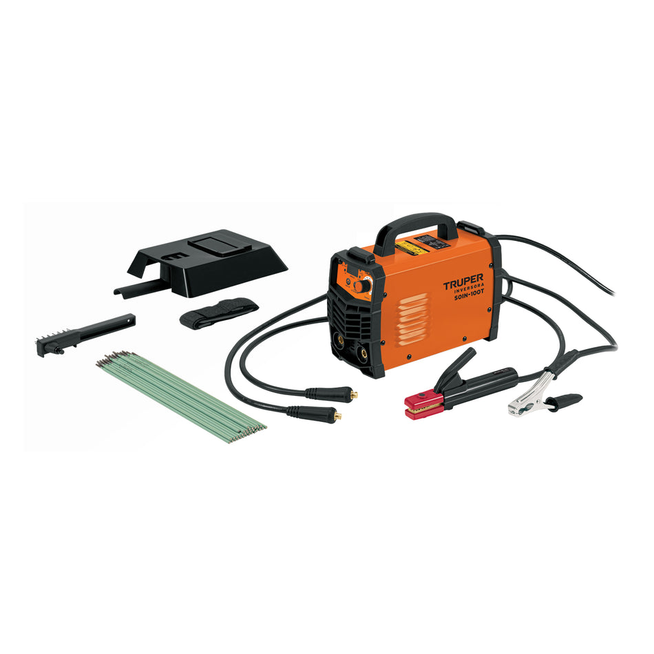 Soldadora Inversora TRUPER 100A 127V SOIN-100T - Compacta y Eficiente para Soldadura SMAW MMA y TIG - Solución Profesional Portátil