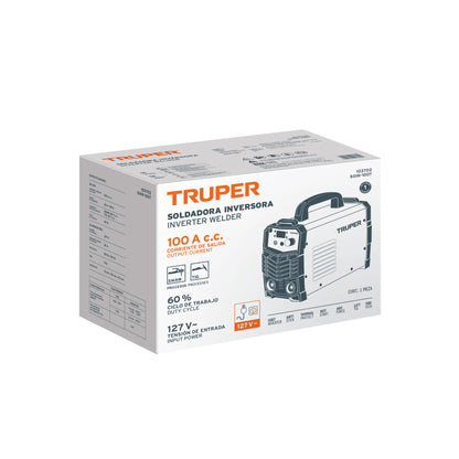 Soldadora Inversora TRUPER 100A 127V SOIN-100T - Compacta y Eficiente para Soldadura SMAW MMA y TIG - Solución Profesional Portátil