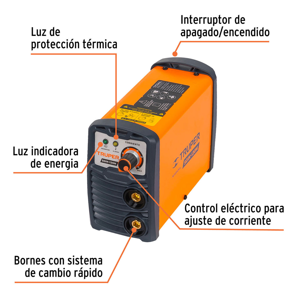 Mini soldadora inversora 130 A, 127V, Truper