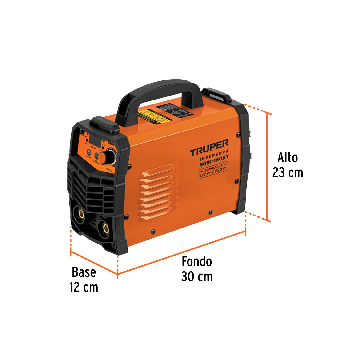 Soldadora Inversora TRUPER 160A Bi-Voltaje 127/220V - Portátil y Eficiente para Soldadura Profesional SMAW TIG - SOIN-160BT
