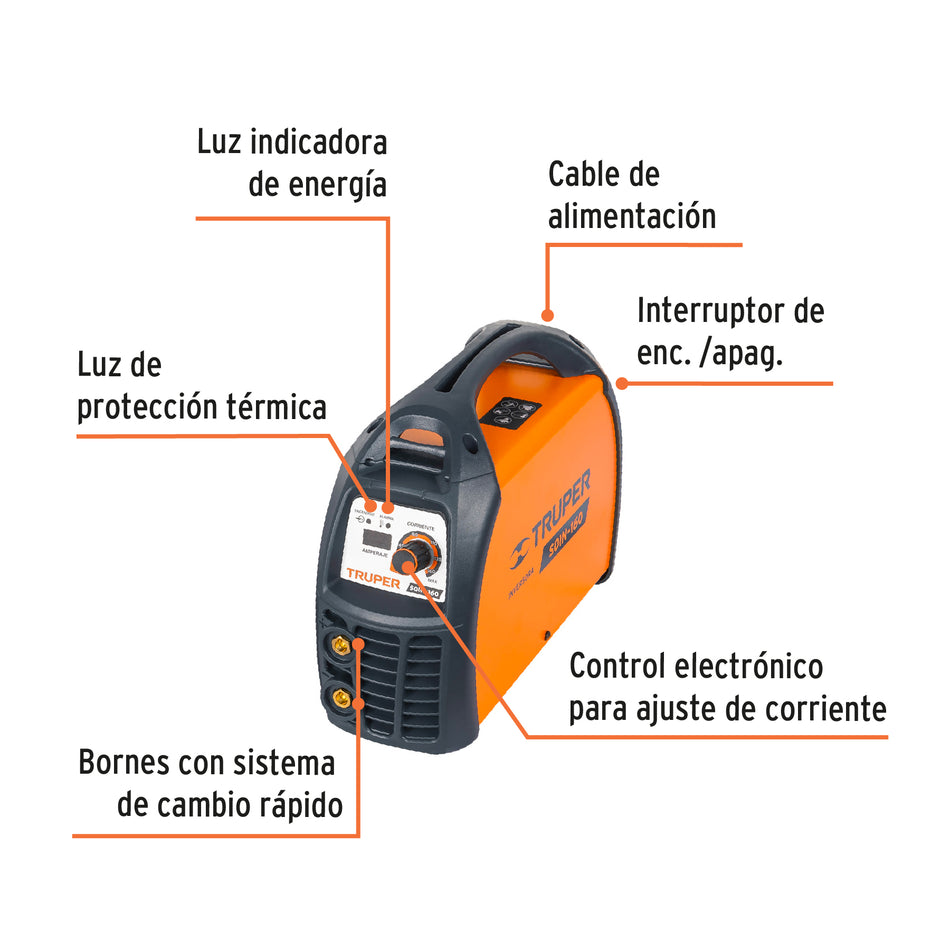 Soldadora inversora 160 A, 220 V, Truper