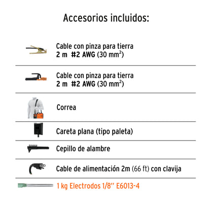 Soldadora Inversora TRUPER 200A Bi-Voltaje SOIN-200BT - Solución Portátil para Soldadura Profesional SMAW TIG - Sistema Automático 127/220V Sin Cambio de Conectores - Electrodo Revestido y Tungsteno Hasta 5/32 Pulgadas