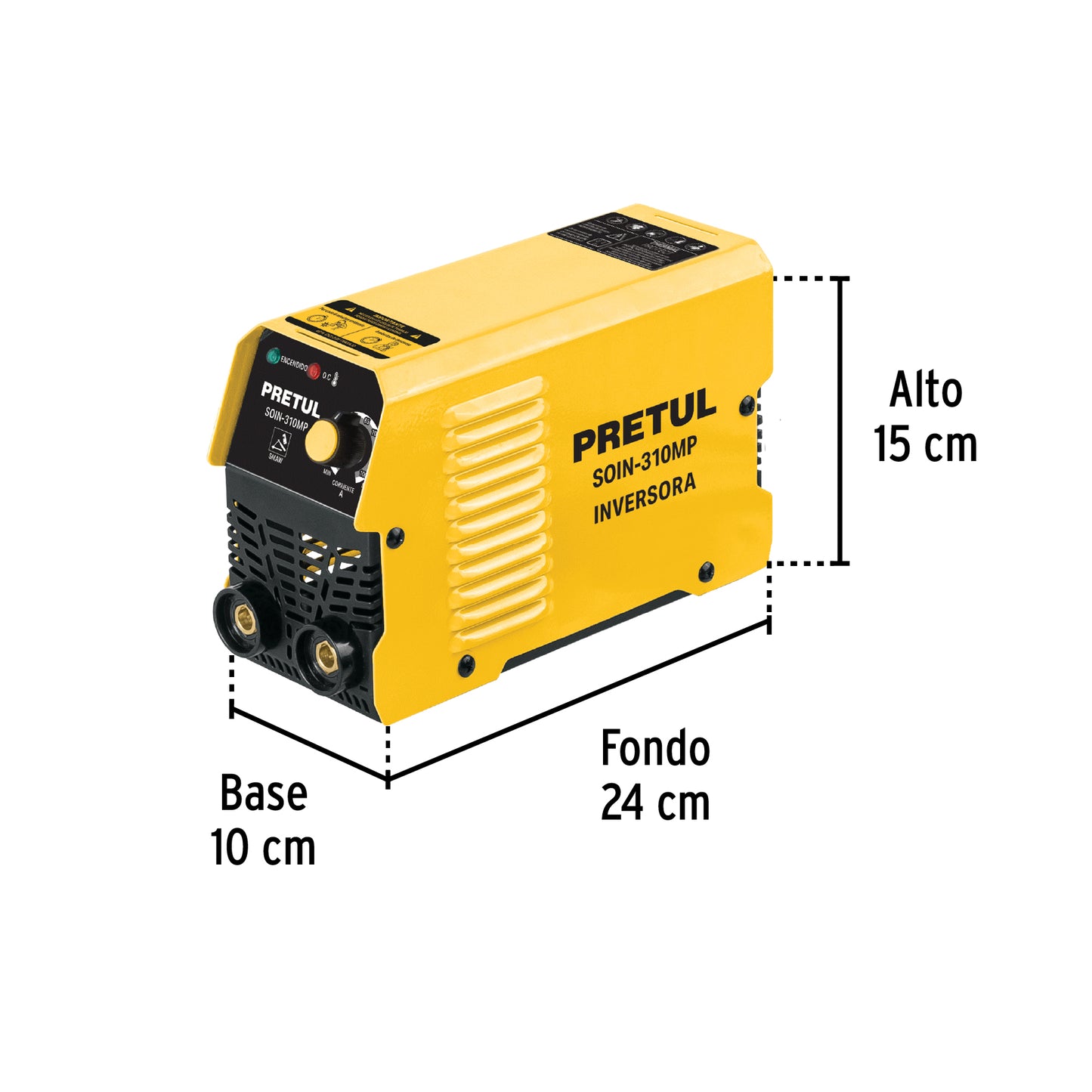 Mini Soldadora Inversora PRETUL 100A 127V Serie 300 - Solución Portátil para Soldadura Profesional SMAW-MMA - Modelo SOIN-310MP