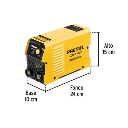 Mini Soldadora Inversora PRETUL 100A 127V Serie 300 - Solución Portátil para Soldadura Profesional SMAW-MMA - Modelo SOIN-310MP
