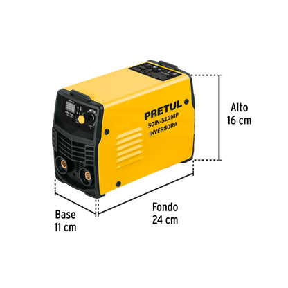 Mini Soldadora Inversora PRETUL 120A 127V Serie 500 - Compacta y Eficiente para Electrodo y TIG