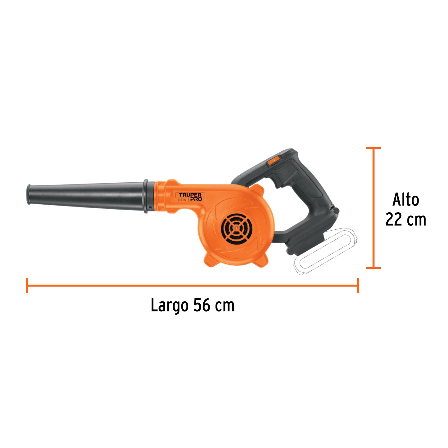Sopladora para taller, 20V, sin accesorios, TRUPER PRO