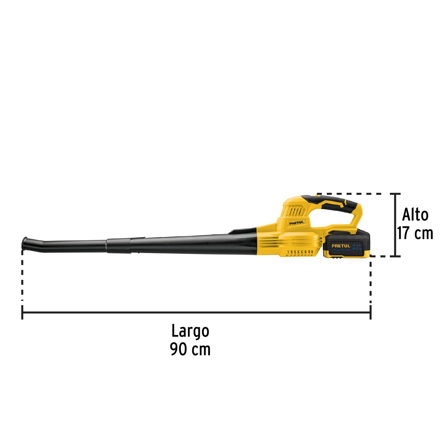 Sopladora Inalámbrica PRETUL 20V – Batería 4Ah Incluida